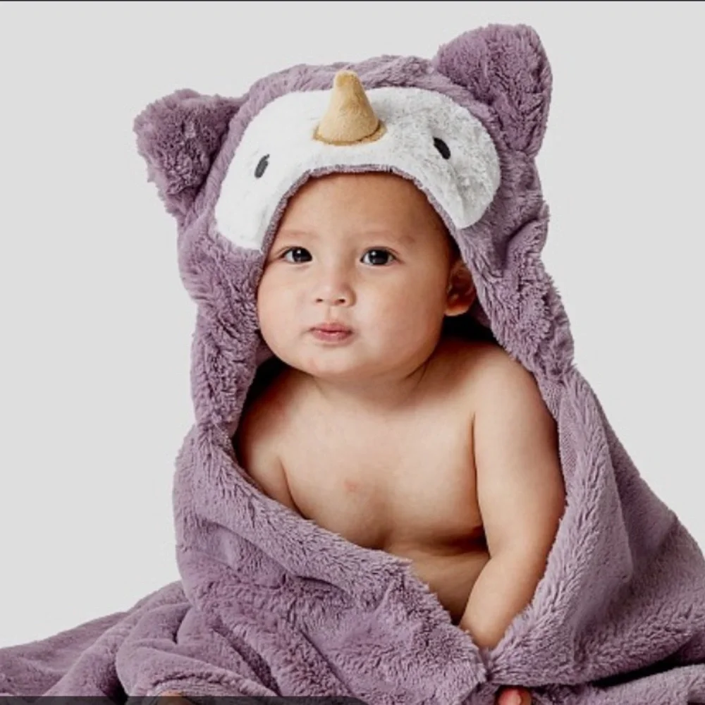 pottery barn kids owl bath towel